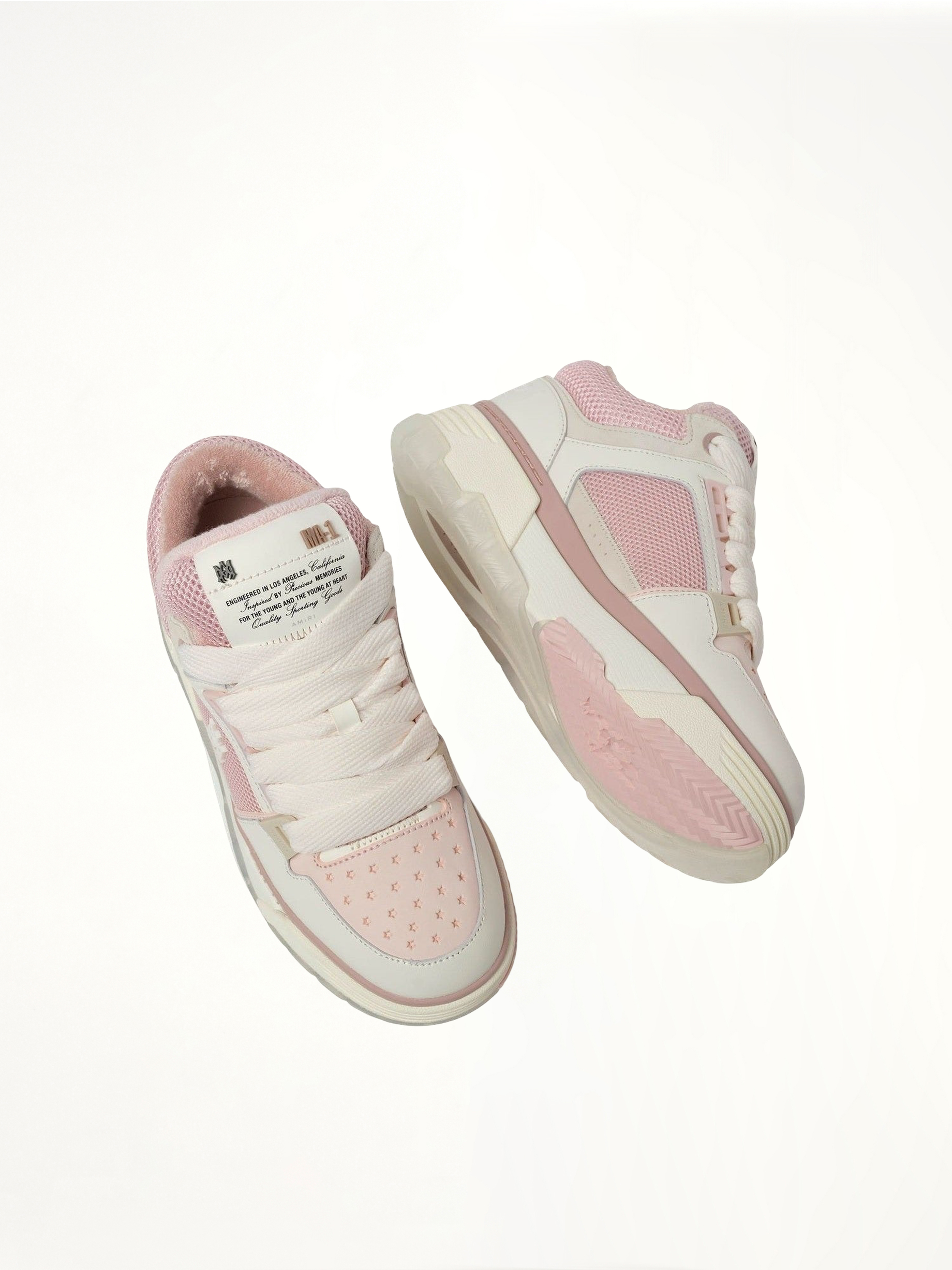 MA-1 Sneaker in Pink/Alabaster Top View | AMIRI