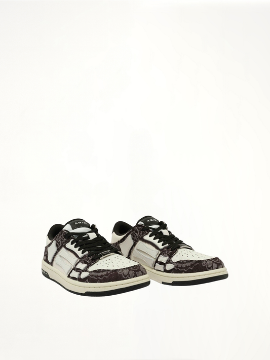 Bandana Denim Skeleton Sneaker in Black