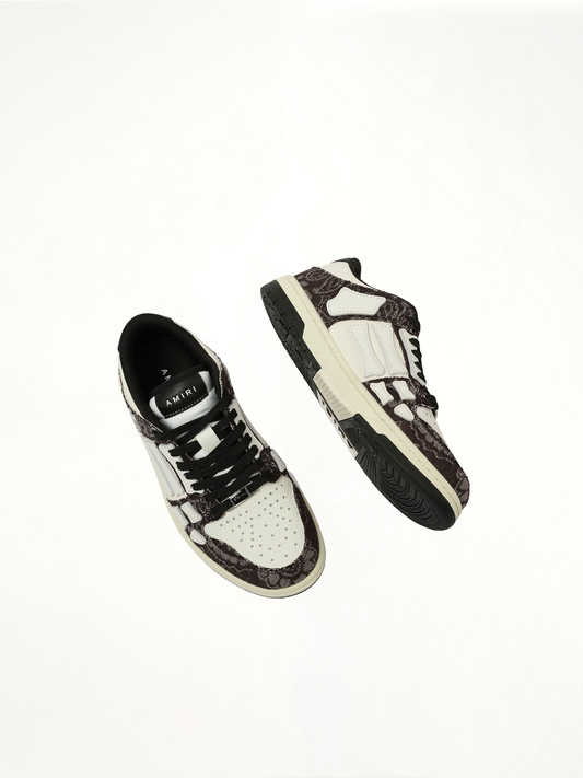 Bandana Denim Skeleton Sneaker in Black