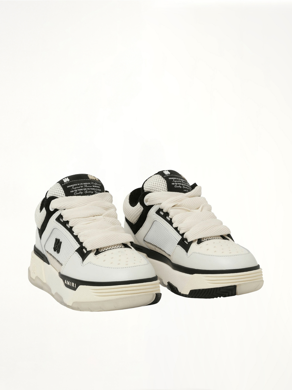 MA-1 Sneaker in White/Black Front View | AMIRI