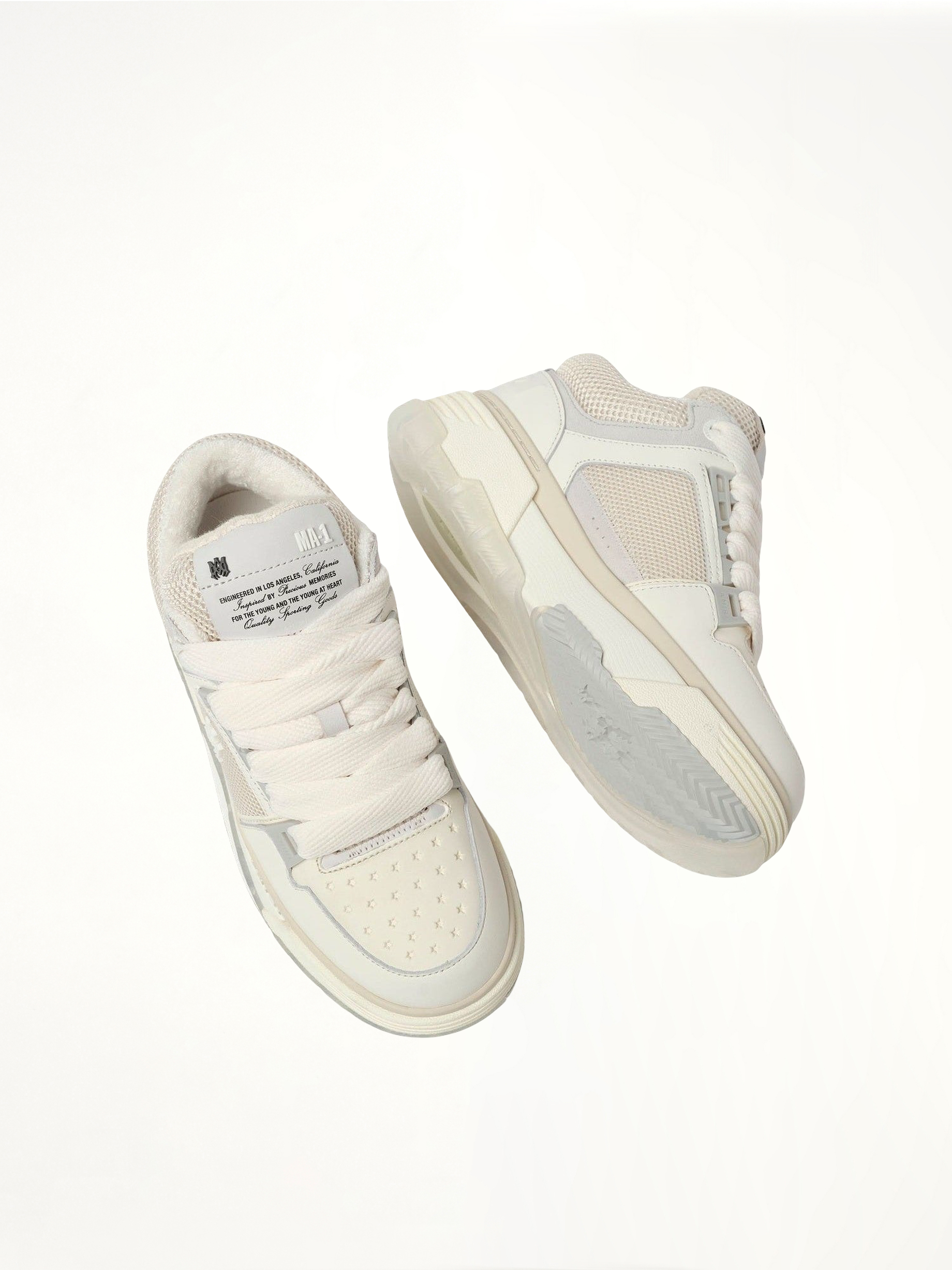 MA-1 Sneaker in Alabaster Top View | AMIRI
