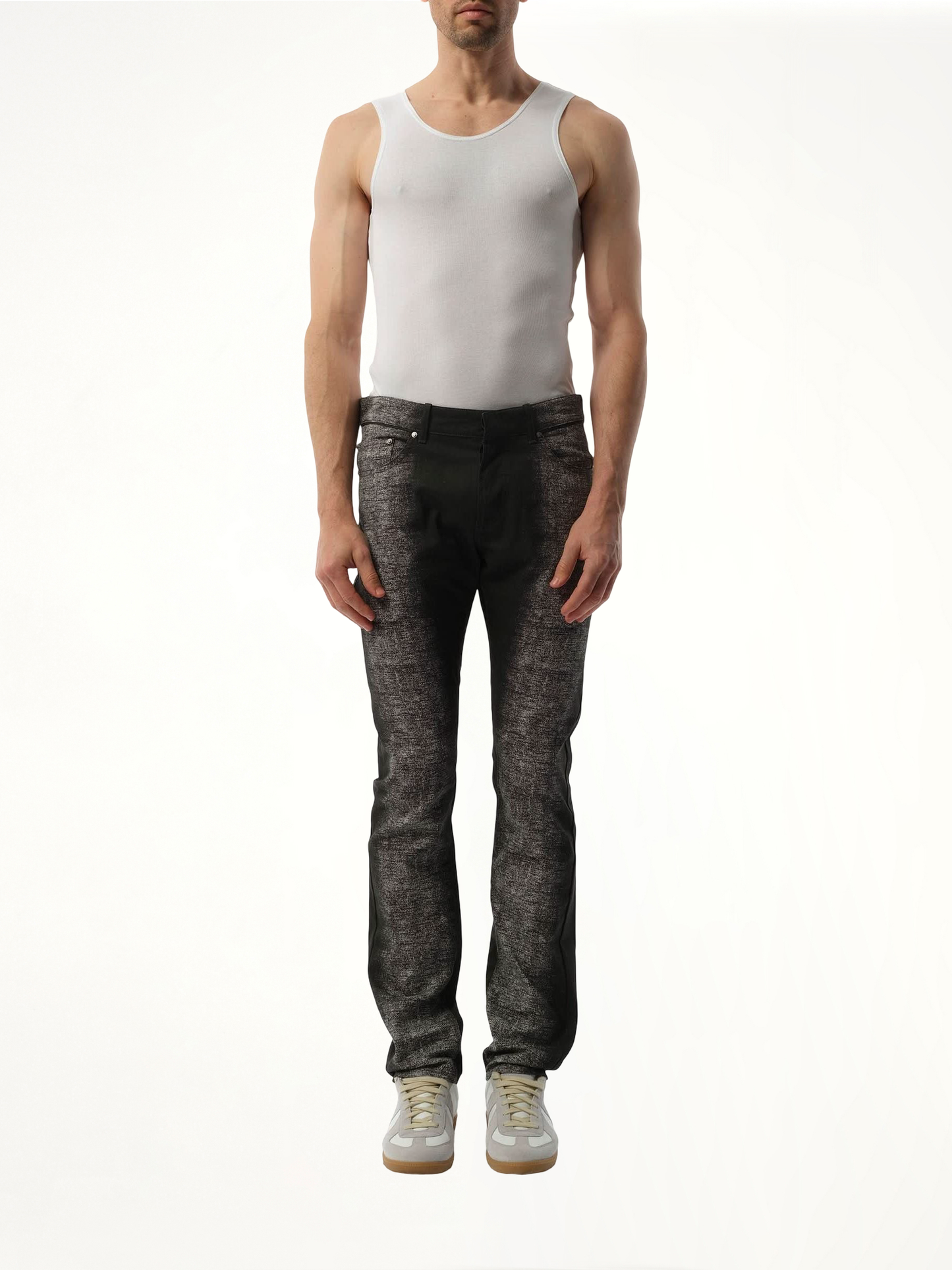 Denim Imprime Jeans in Black