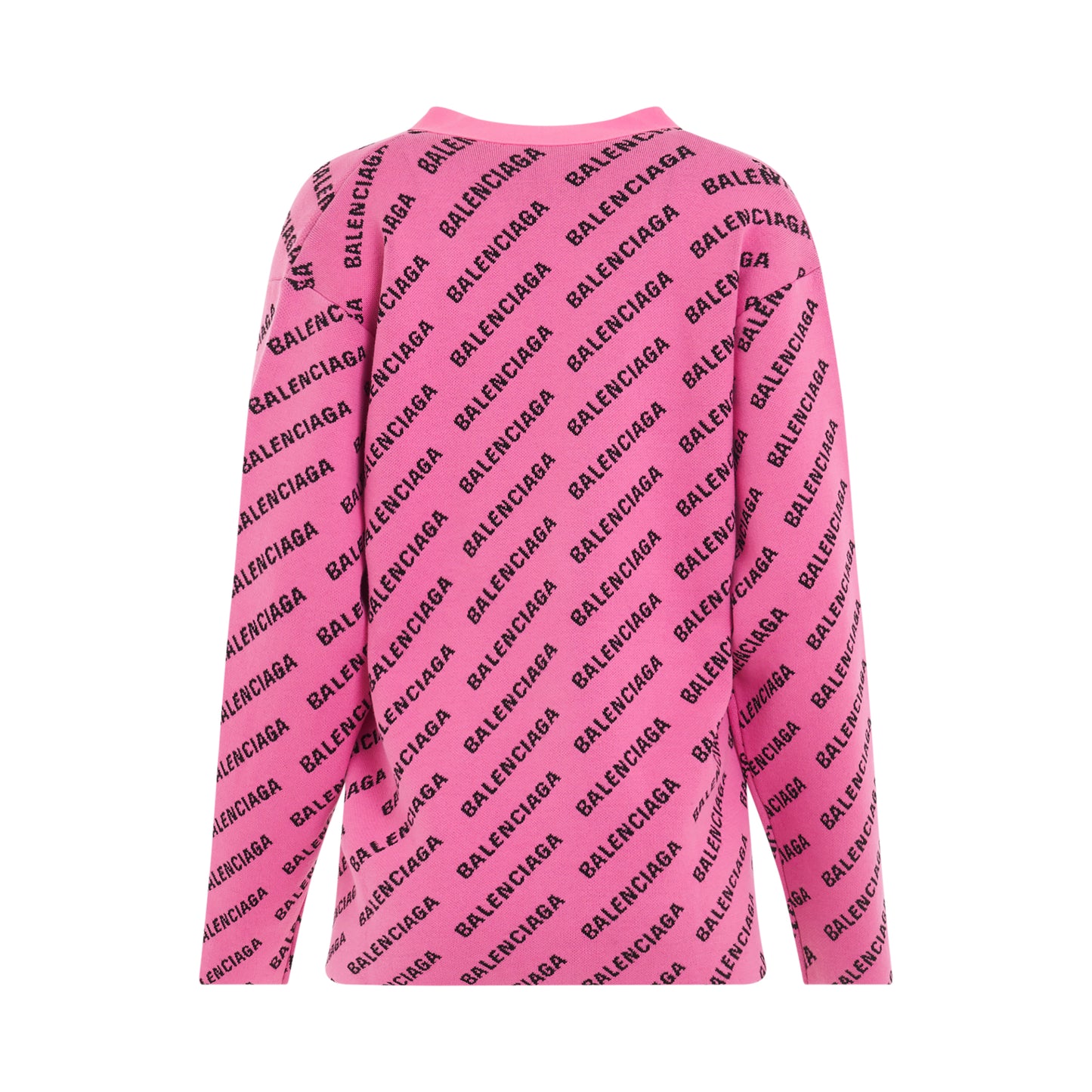 All Over Logo Cardigan in Pink/Black