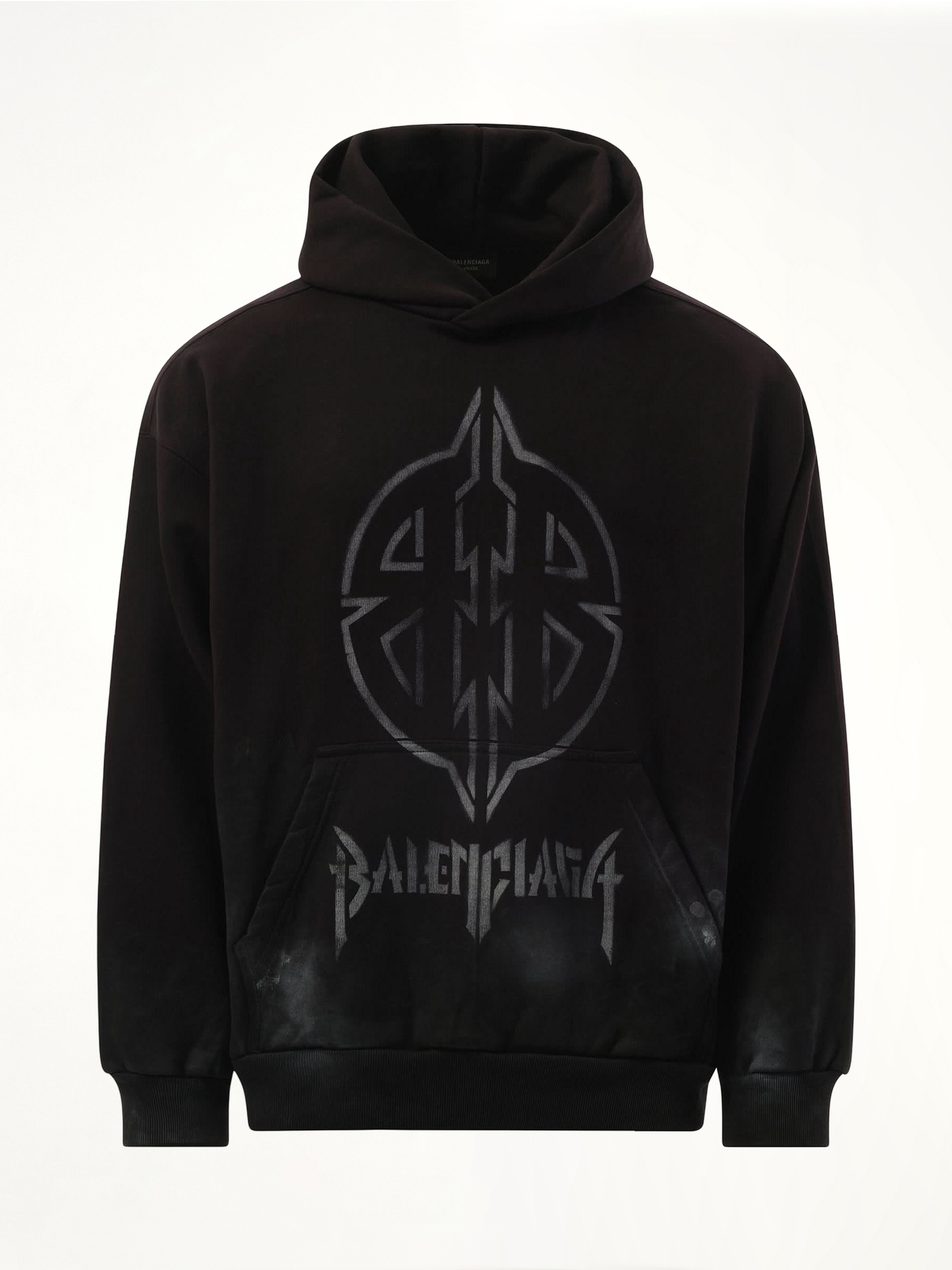 BB Logo Painted Hoodie in Black
