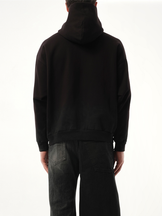 BB Logo Painted Hoodie in Black