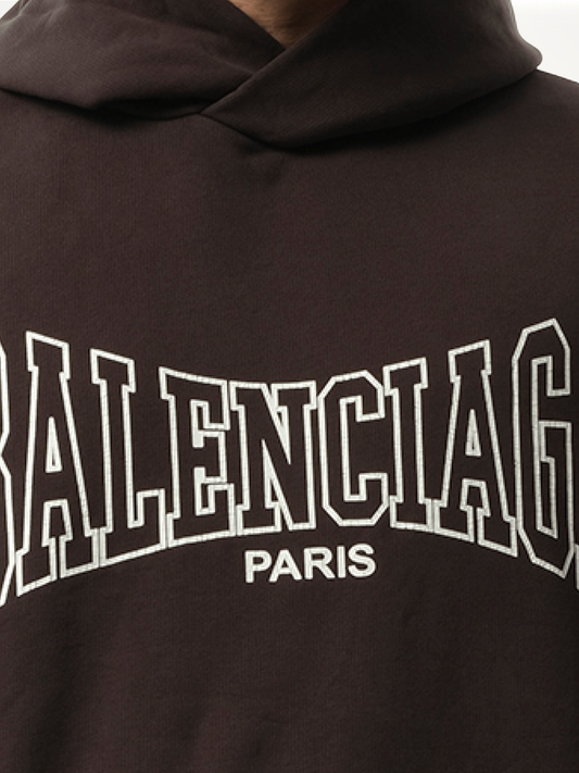 Balenciaga Boxing Large Fit Hoodie in Washed Black