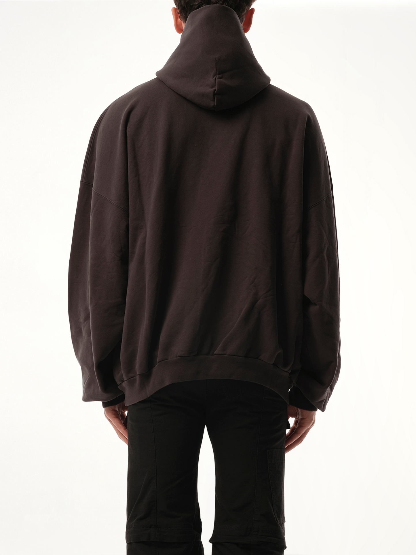 Balenciaga Boxing Large Fit Hoodie in Washed Black