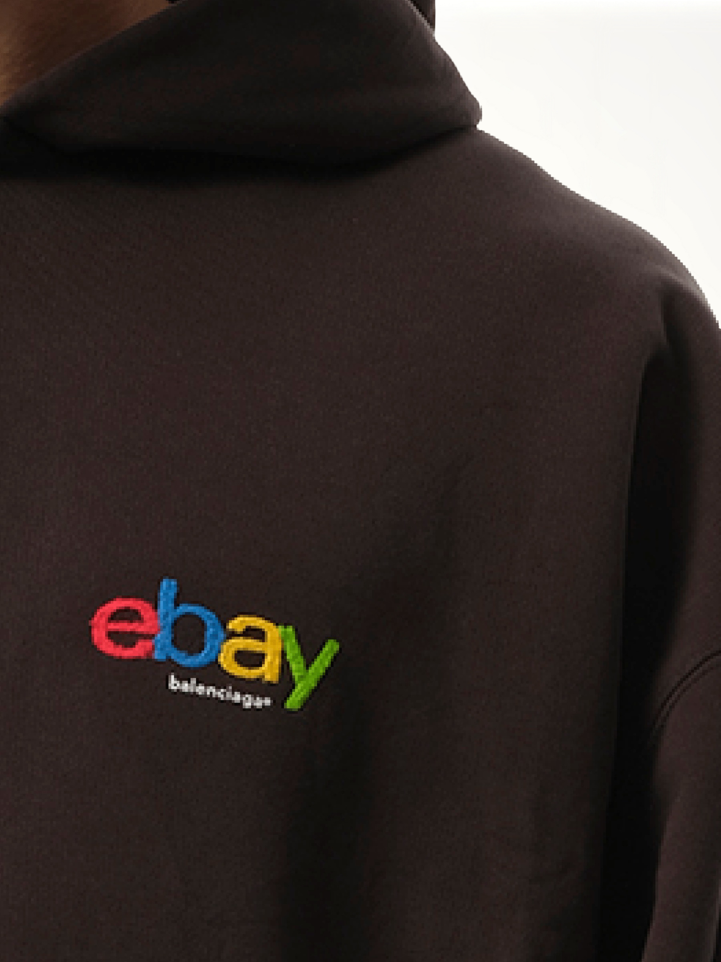 Ebay Zip-Up Hoodie in Washed Black
