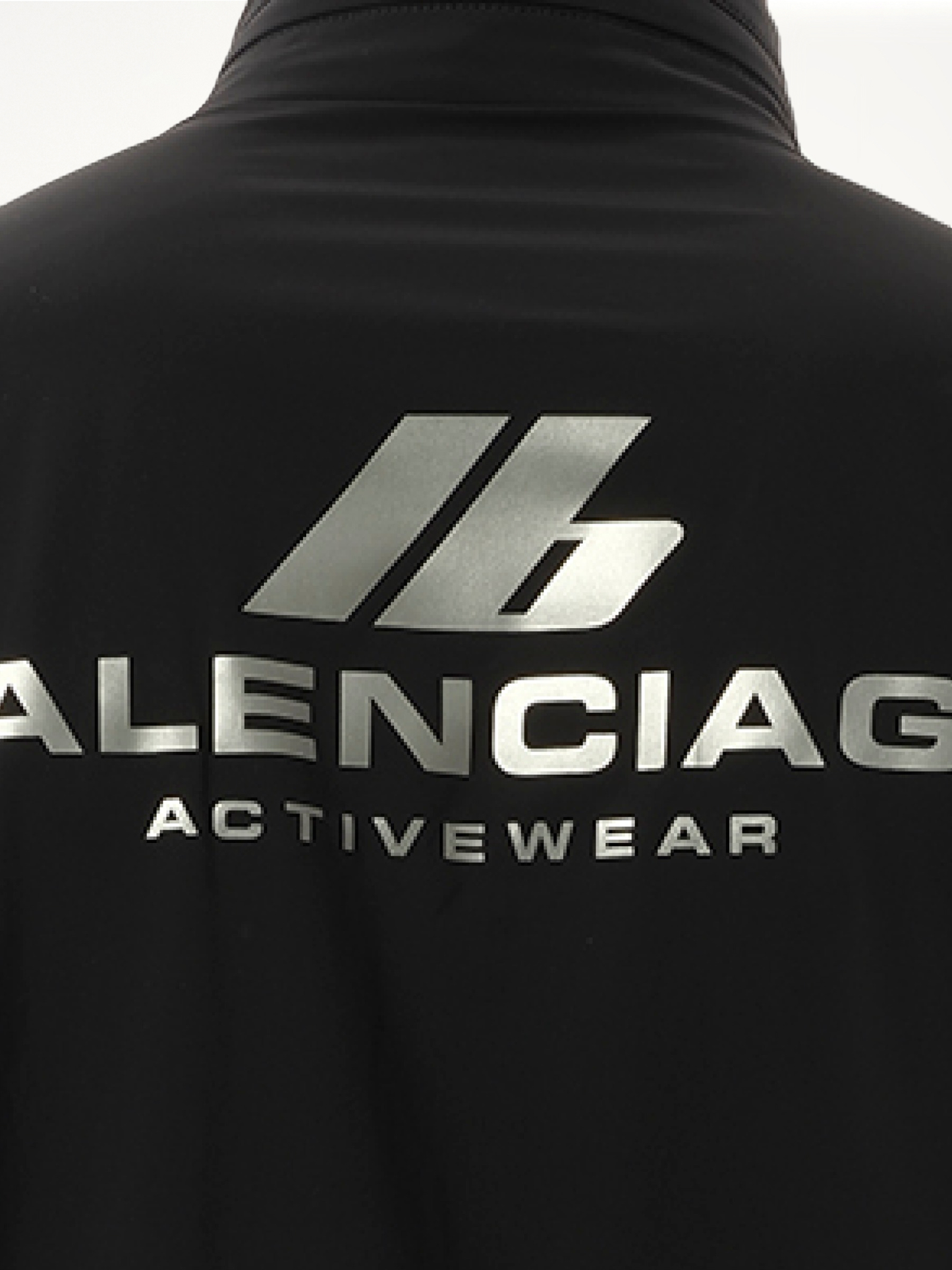 Stretch Nylon Windbreaker in Black