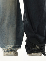 Fifty-Fifty Pants in Grey/Blue