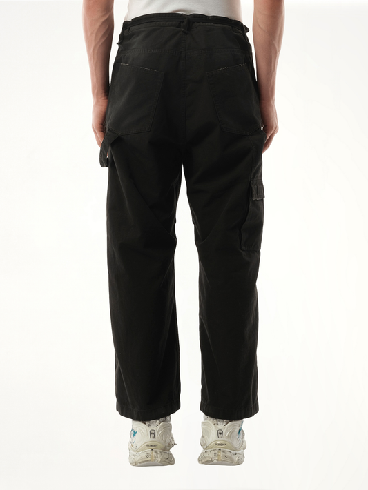 Cropped Skater Pants in Black