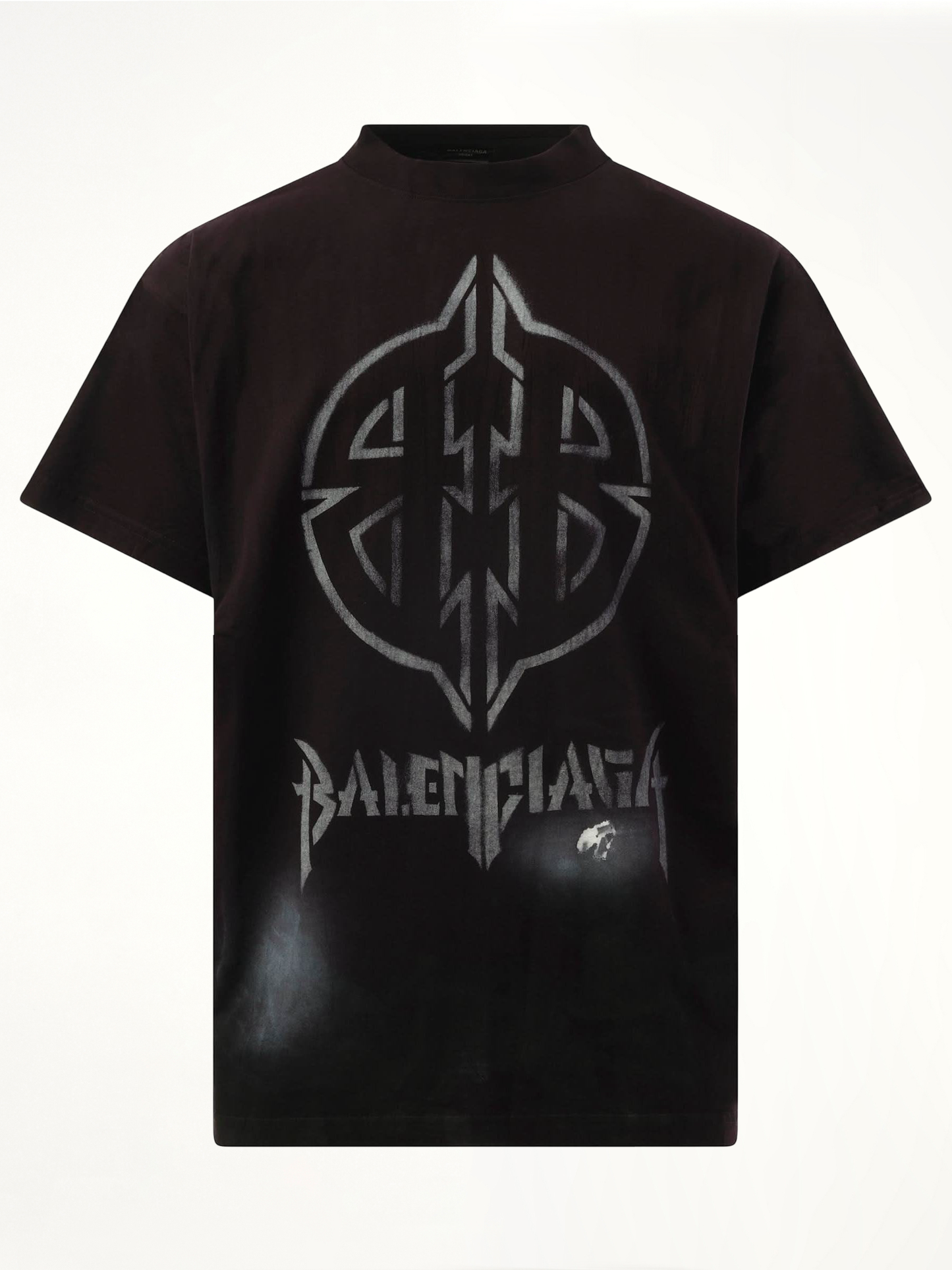 Metal BB Stencil Oversized T-Shirt in Black