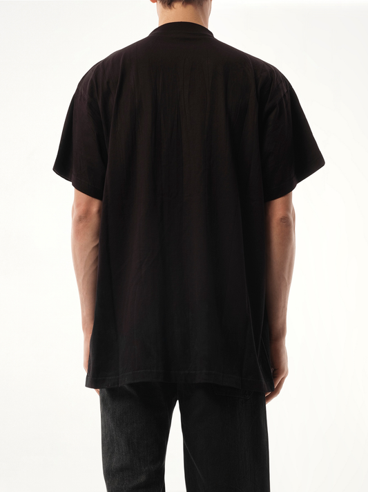 Metal BB Stencil Oversized T-Shirt in Black