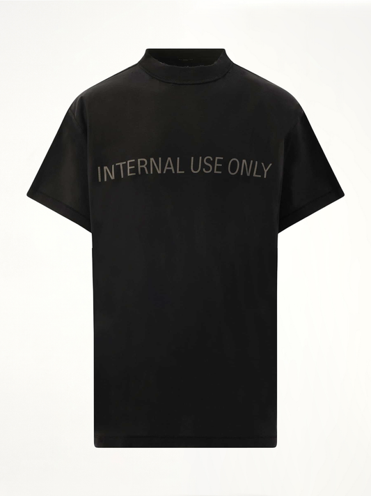 Internal Use Only Inside Out Oversized T-Shirt in Black