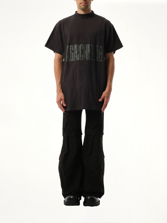 AGAICNELAB Oversized T-Shirt in Washed Black/Anthracite