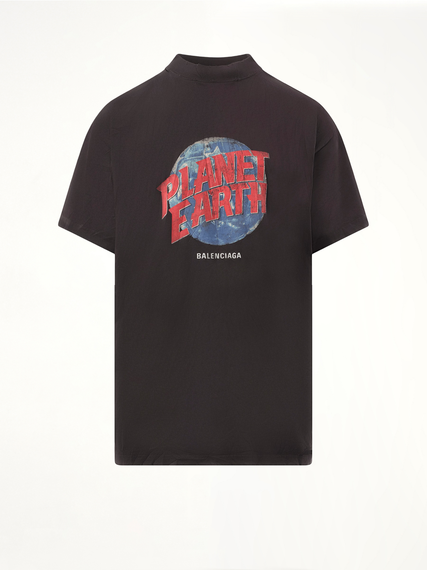 Planet Earth Oversized T-Shirt in Washed Black