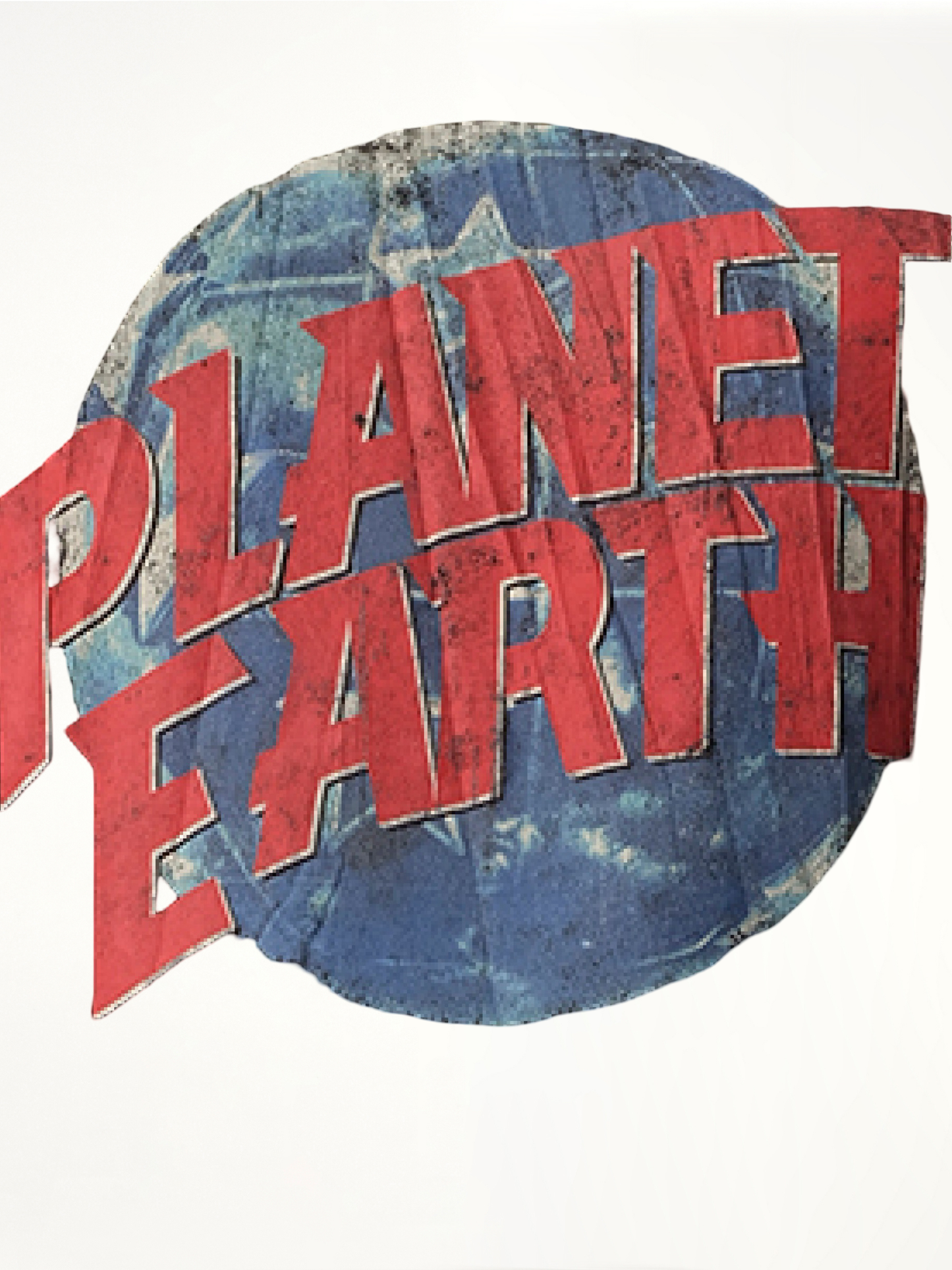 Planet Earth Oversized T-Shirt in Washed Black