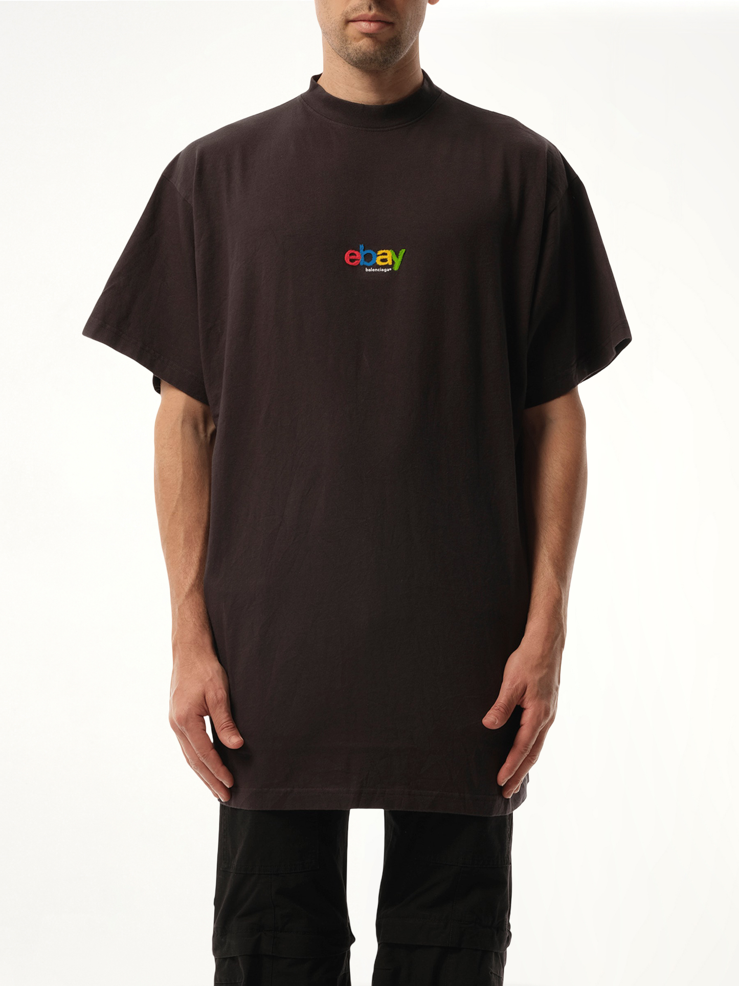 Ebay Oversized T-Shirt in Washed Black