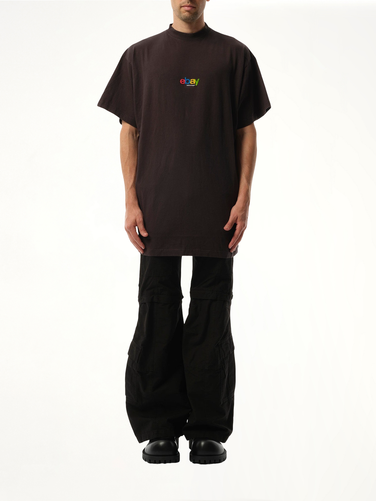 Ebay Oversized T-Shirt in Washed Black