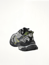 Runner 2 Sneaker in Grey/Khaki/Yellow Back View | BALENCIAGA
