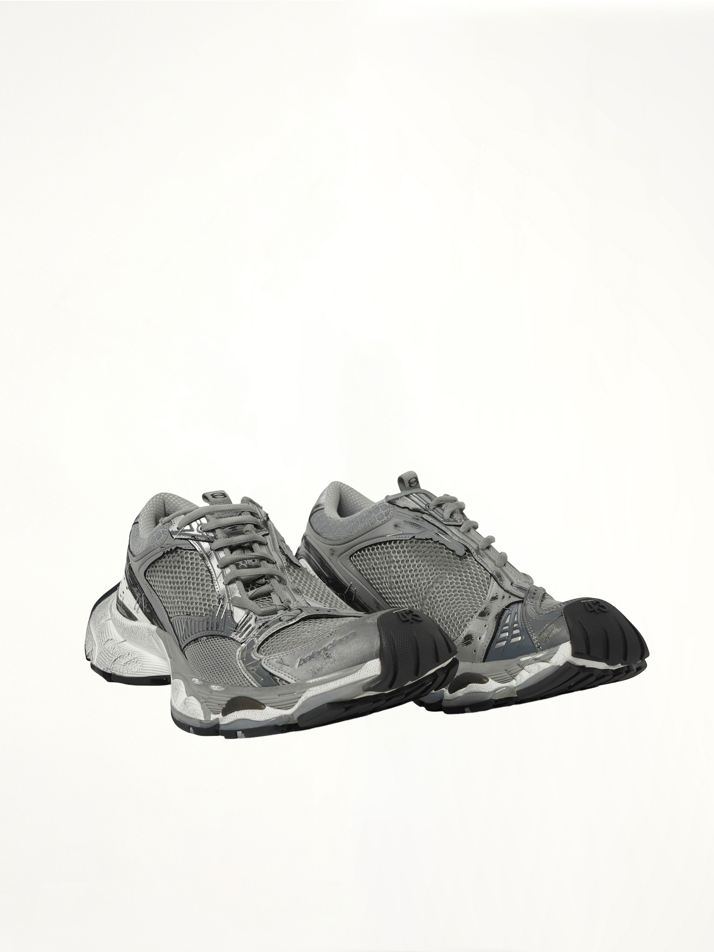 Stapler Sneaker in Grey/Silver/Black/White