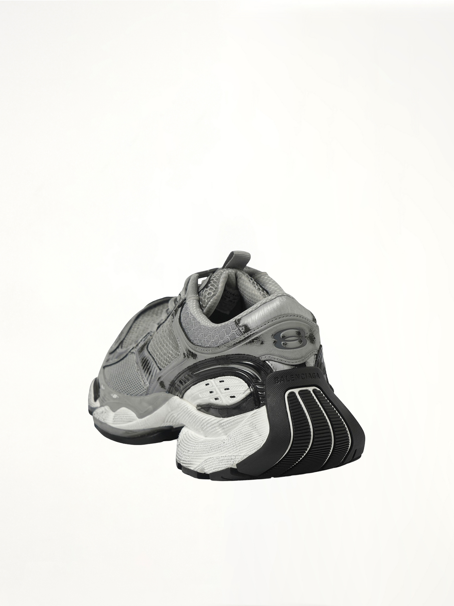 Stapler Sneaker in Grey/Silver/Black/White