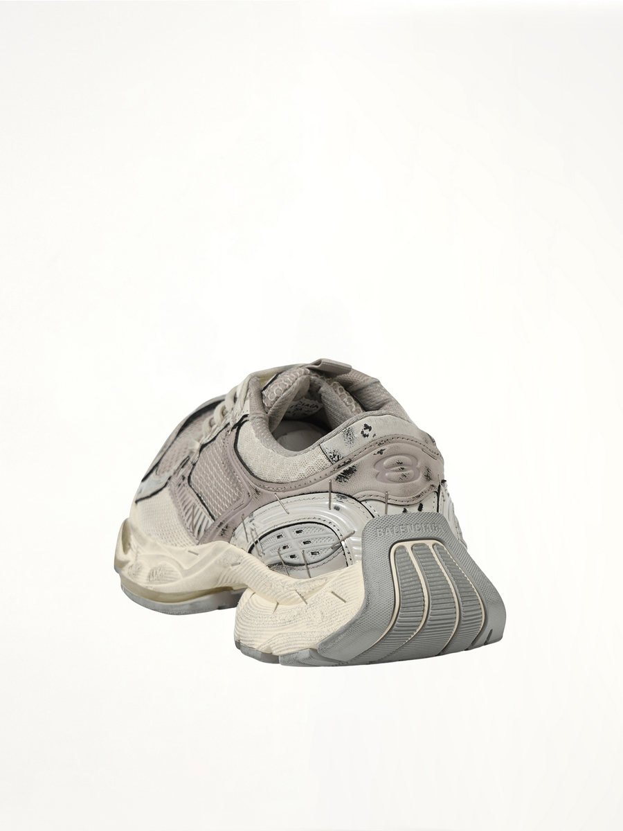 Stapler Sneaker in Beige/Grey Back View | BALENCIAGA