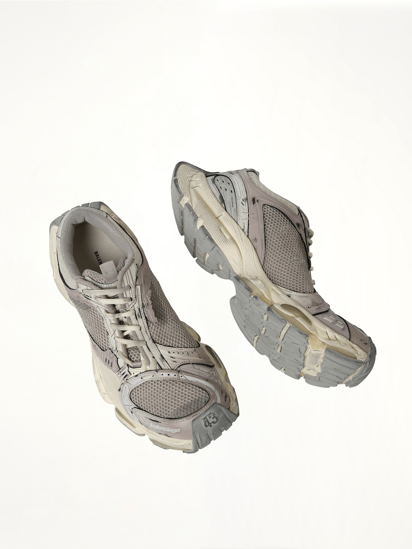 Stapler Sneaker in Beige/Grey
