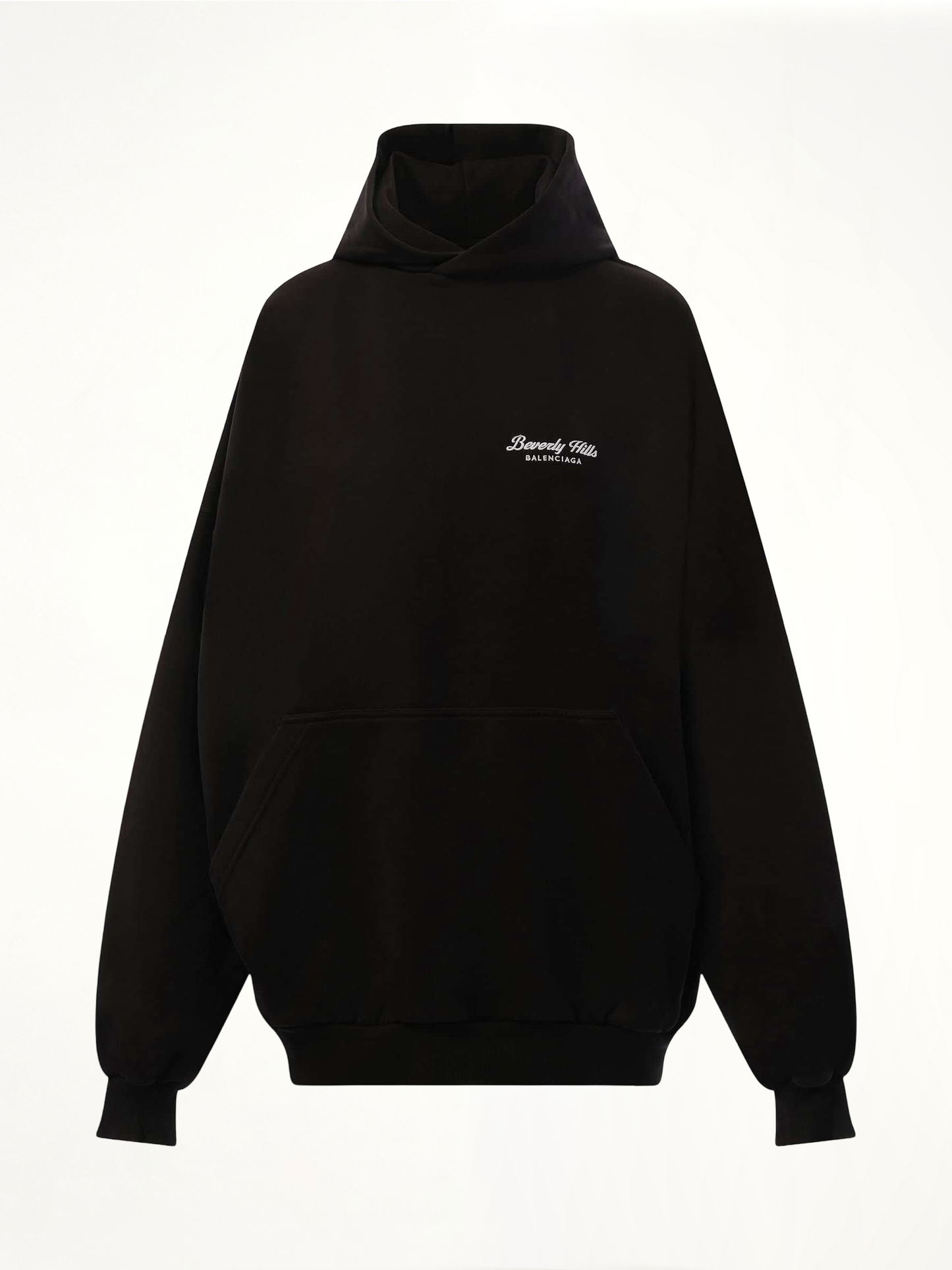 Beverly Hills Large Fit Hoodie in Washed Black