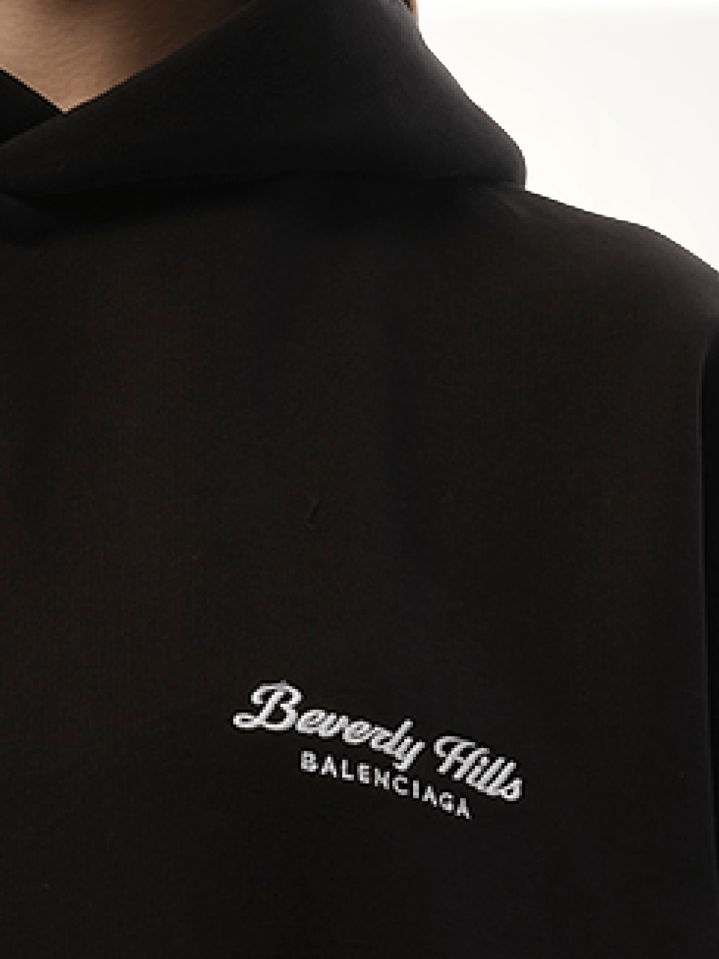 Beverly Hills Large Fit Hoodie in Washed Black