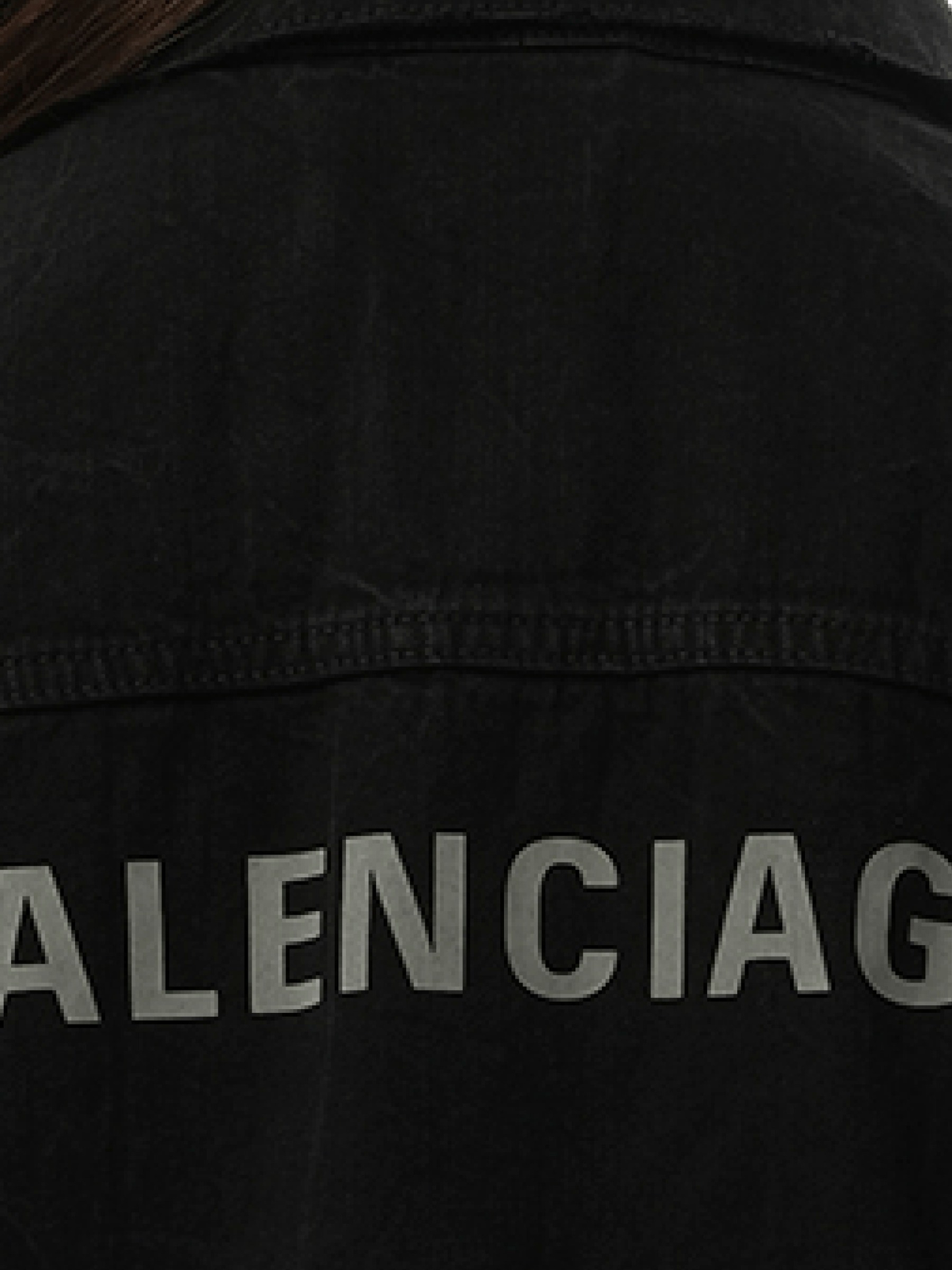 Small Fit Logo Denim Jacket in Black