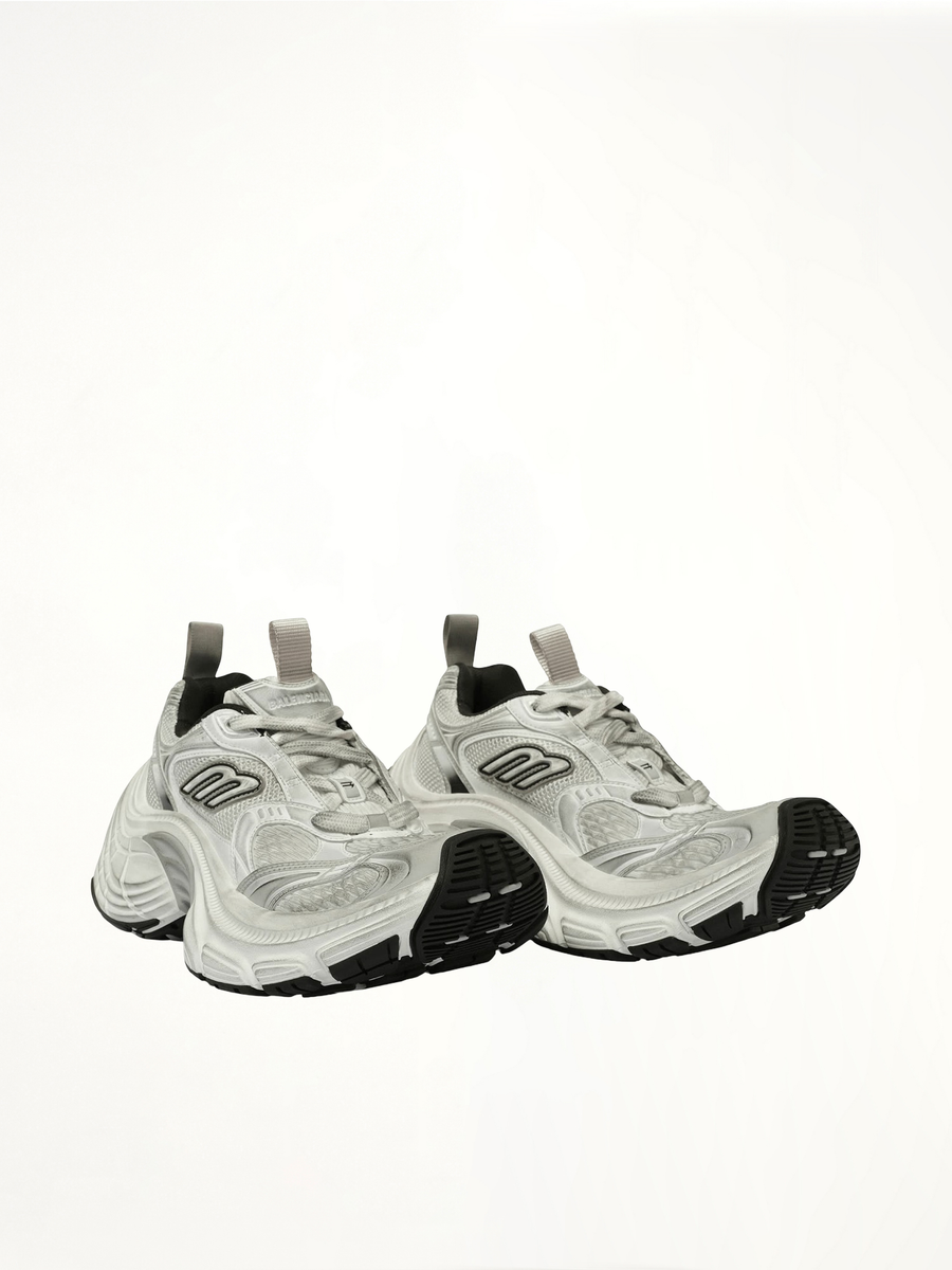 10XL Sneaker in White/Black/Grey Front View | BALENCIAGA