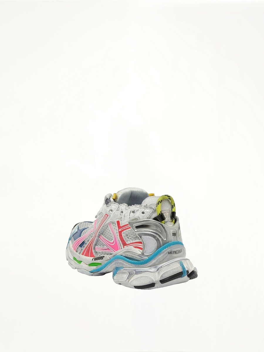 Runner Metallic Sneaker in Multicolour Back View | BALENCIAGA