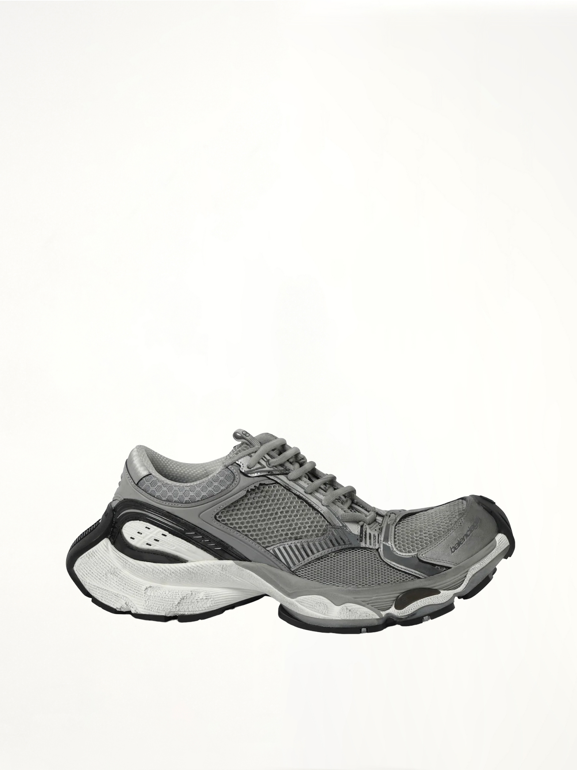 Stapler Sneaker in Grey/Silver/Black/White