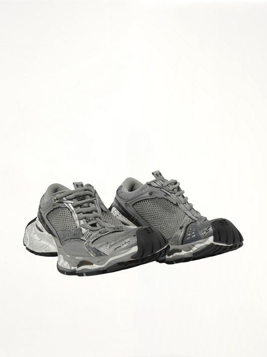 Stapler Sneaker in Grey/Silver/Black/White