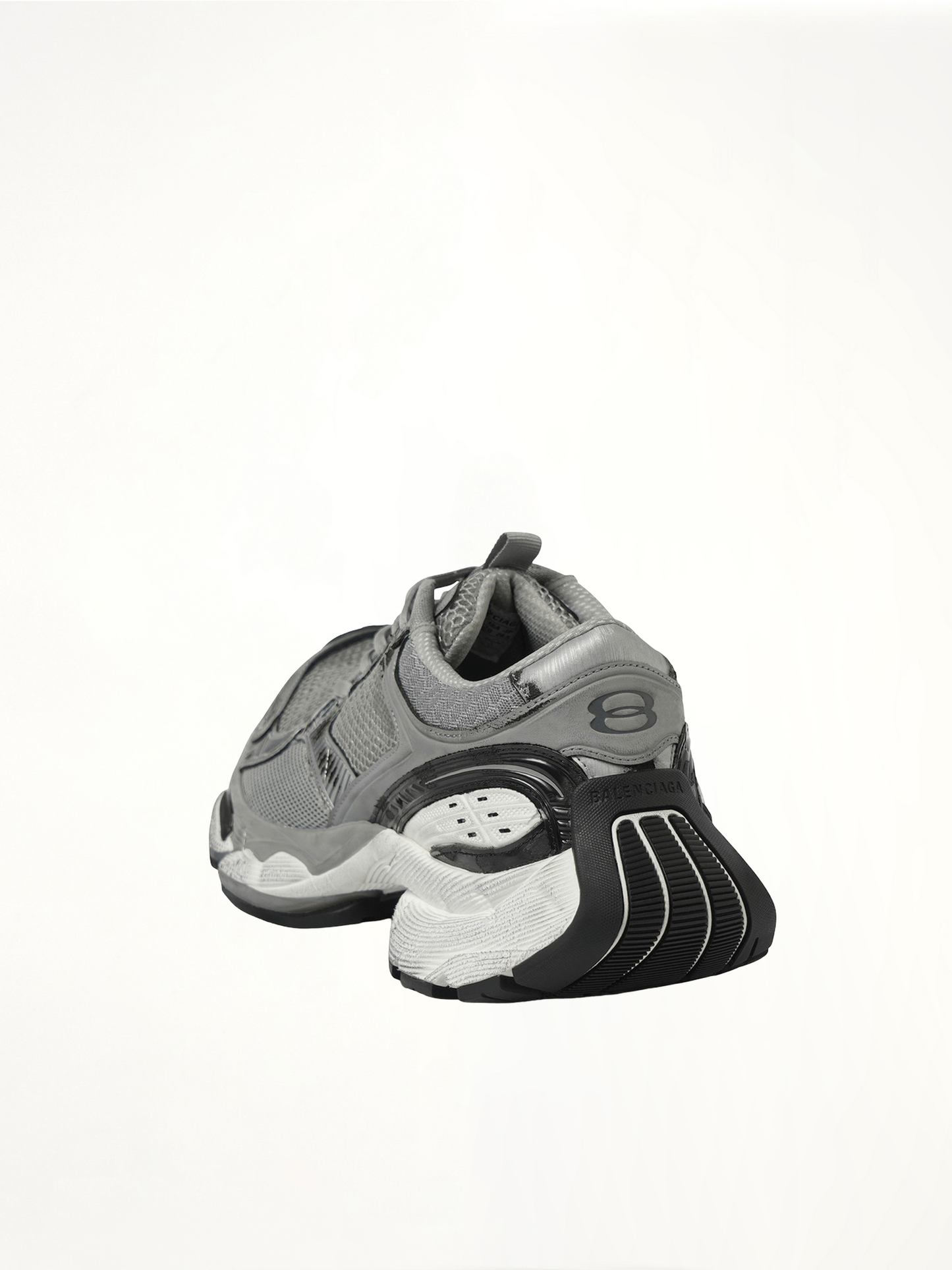 Stapler Sneaker in Grey/Silver/Black/White