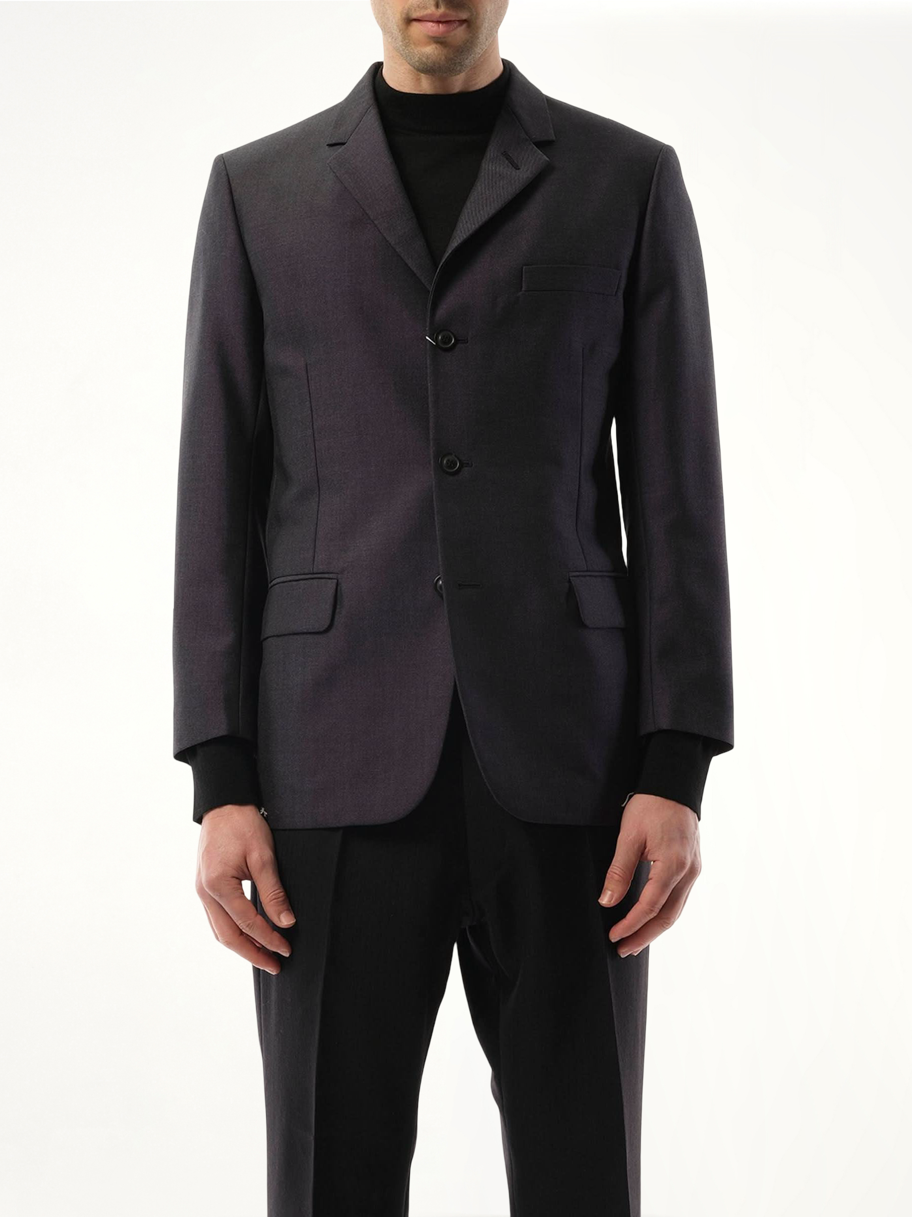 British Mohair Suit Jacket in Charcoal