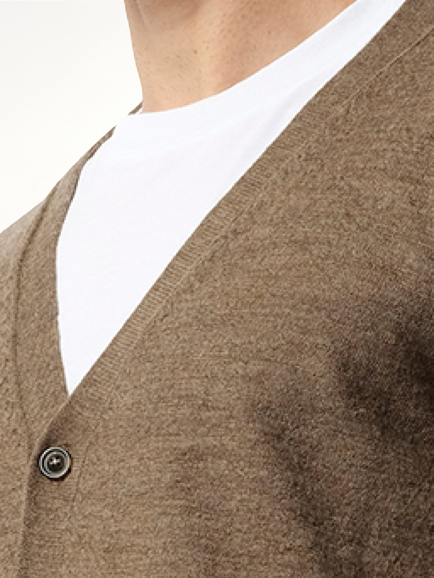 Elbow Patch Knit Cardigan in Walnut