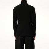 English Rib Zip Cardigan in Black