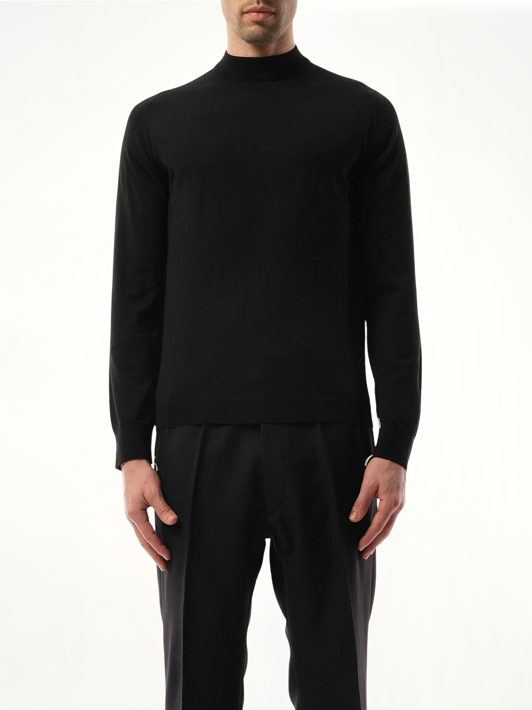 Work in Progress Crewneck Sweater in Black