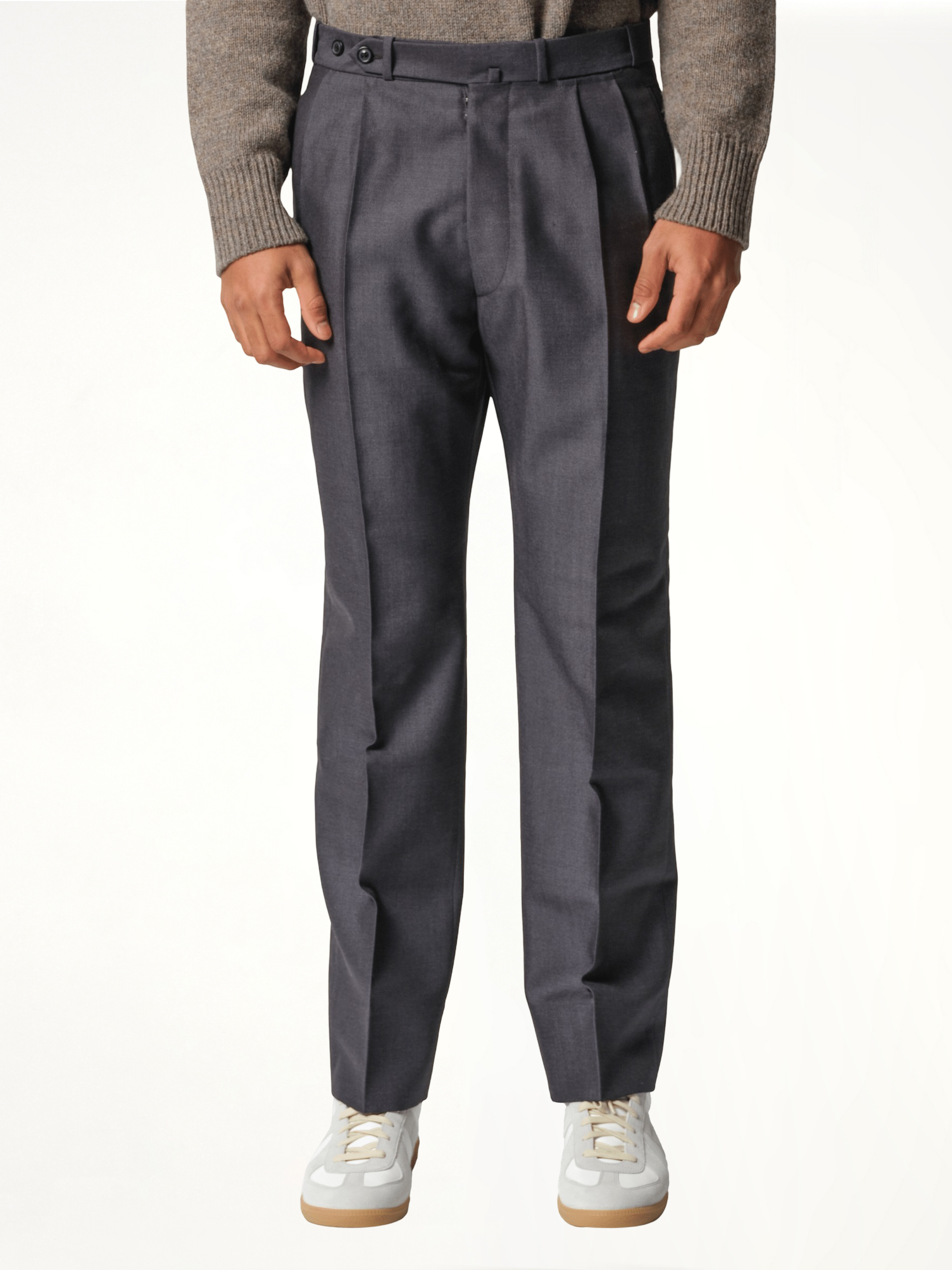 British Mohair Suit Pants in Charcoal