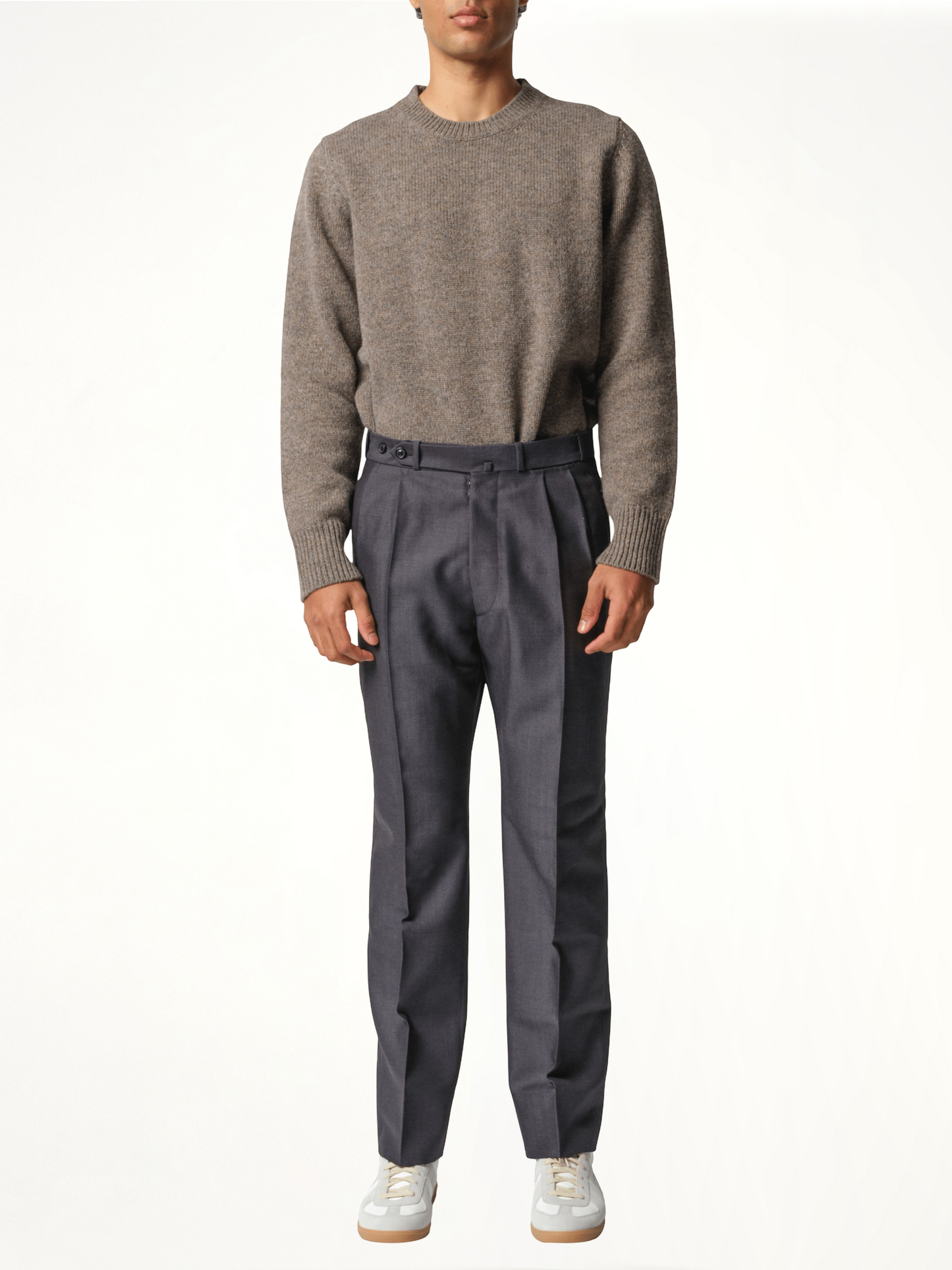 British Mohair Suit Pants in Charcoal