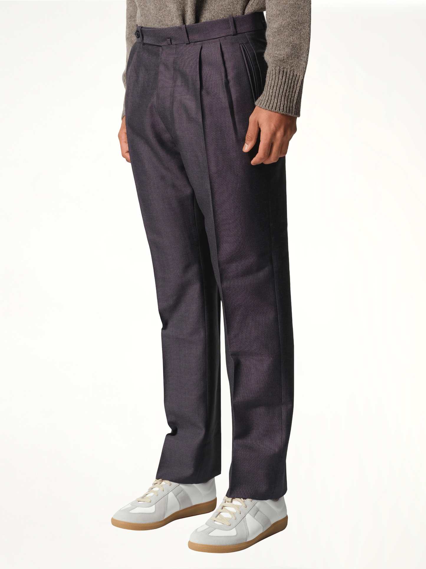 British Mohair Suit Pants in Charcoal
