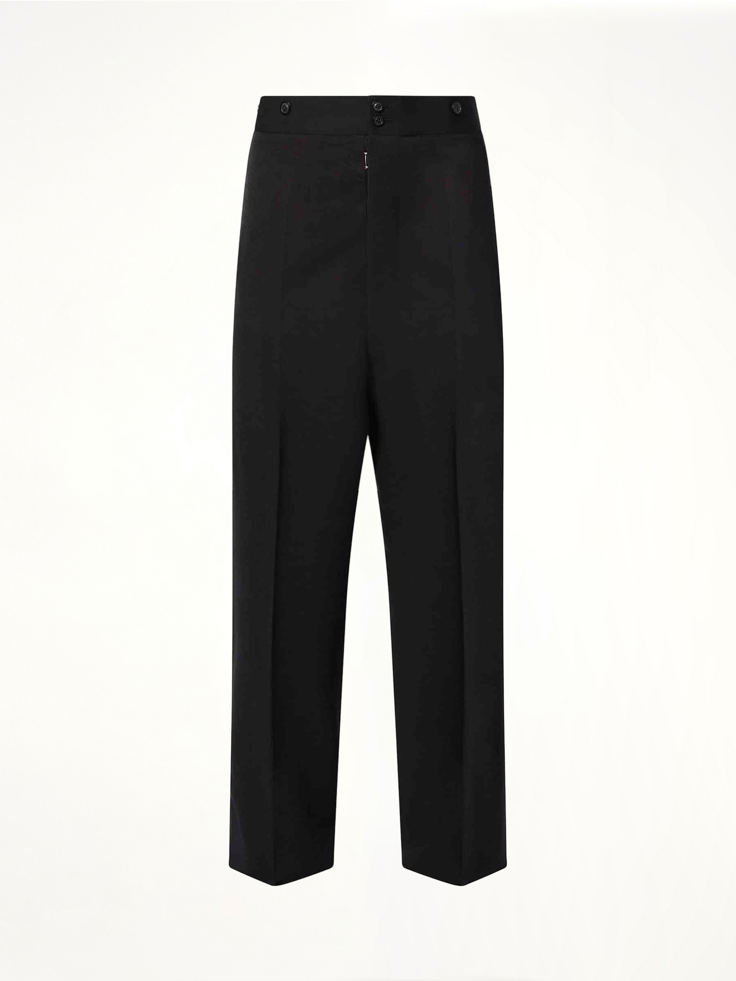 Wool Barathea Pants in Black