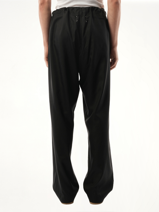 Silk Popeline Pants in Black