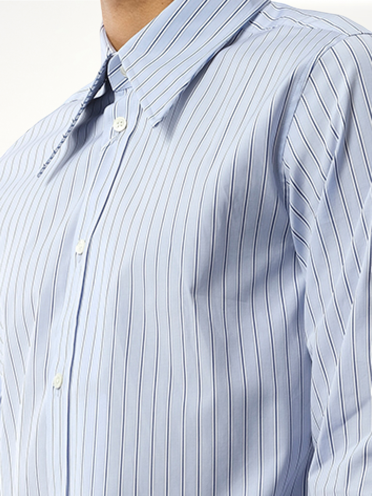 Classic Stripe Shirt in Light Blue