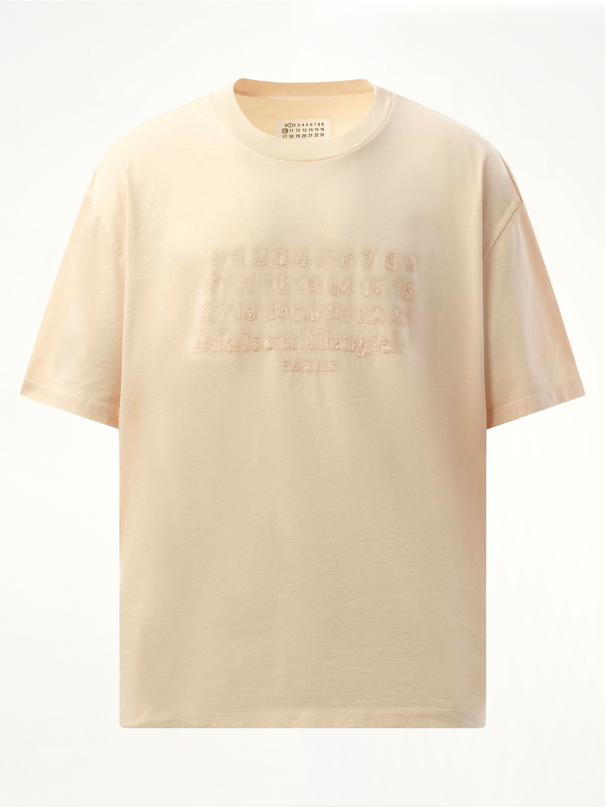 米色Logo厚磅T恤