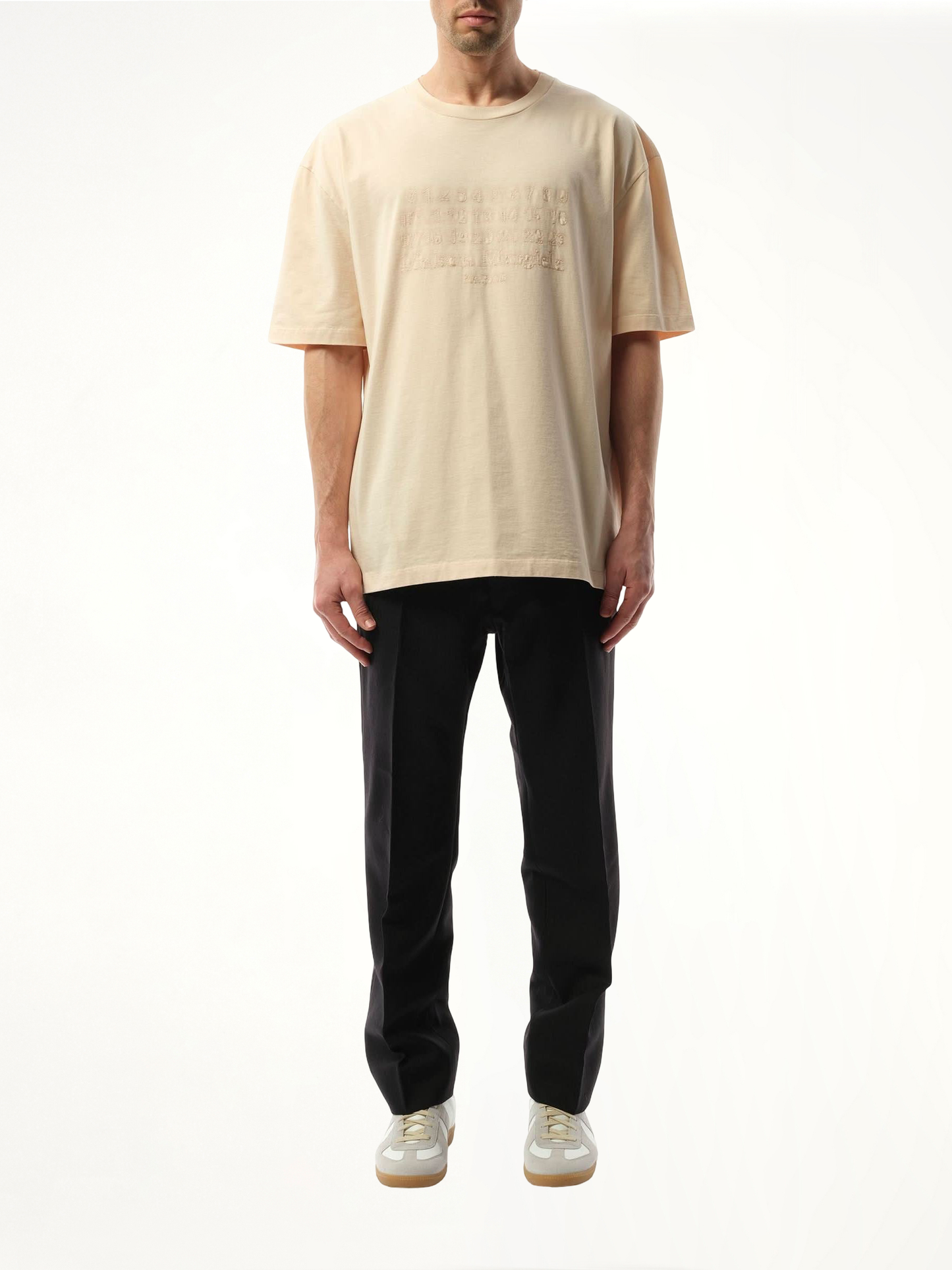 Memory of Logo Heavy T-Shirt in Beige