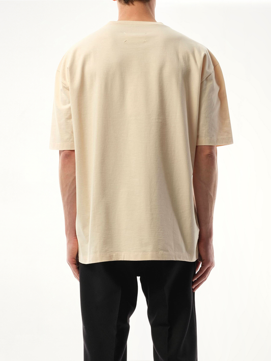 Memory of Logo Heavy T-Shirt in Beige