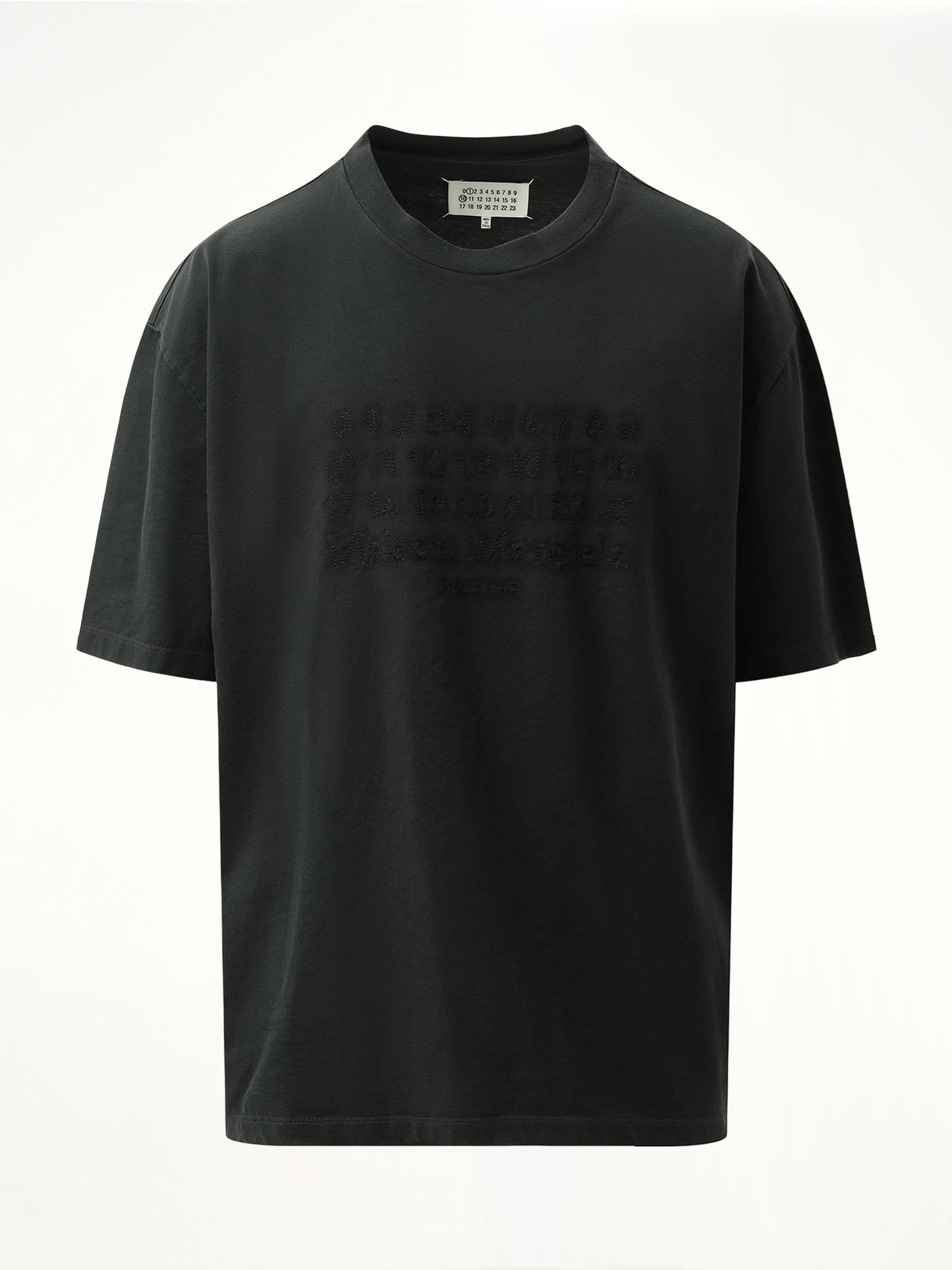 Memory of Logo Heavy T-Shirt in Washed Black